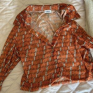 Inamorata sheer, cropped button-up